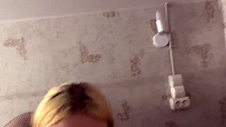Teen cutie surprises stepbrother with birthday blowjob