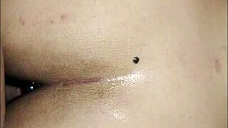 just playing with my toy for first-time anal fun in bedroom