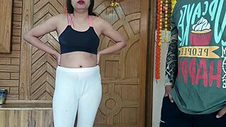 Teen tricked into sucking cock at morning yoga class!