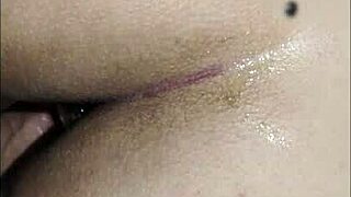 just playing with my toy for first-time anal fun in bedroom