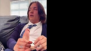 Slutty student begs to fuck friends in wild orgy