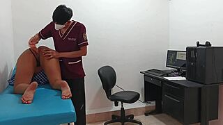 does this doctor fuck the teen's pussy hard?