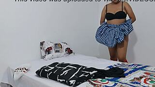 Wow, this 18-year-old student made porn in uniform for her teacher... unreal! 😍