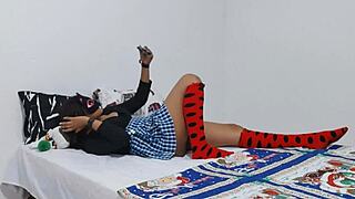 Wow, this 18-year-old student made porn in uniform for her teacher... unreal! 😍