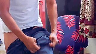 feminized inside with tight jeans before work starts