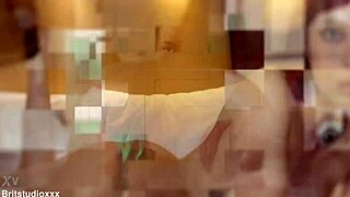 Britská blondýna studentka sestra drcena tvrdě prcátkem