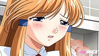 Horny waitress bangs big cock in bathroom - hentai! 🍆