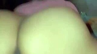 Petite college babe gets nervous visiting friend’s wife at home for group fun. It’s her first wild ride.