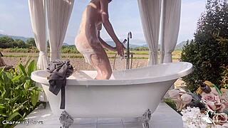 Taking a bath in the middle of a rice field, wanna join me?