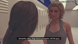 doctor teases student cock in hospital with big tits nurse watching.