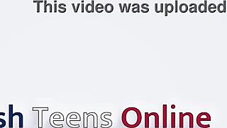 Damn, this hot British college student slurps a random rod at milking table! 😜