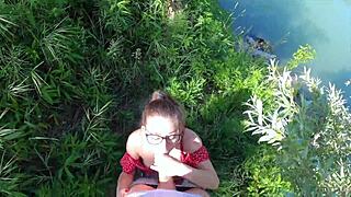 petite girl lost in nature screams for help but sucks cock good 😲