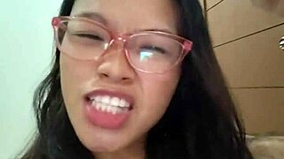 Skinny Teen Shows Huge Toy and Blowjob Fun