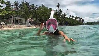 Skinny Teen Shows Huge Toy and Blowjob Fun