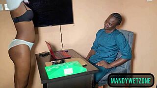 honey student struts into my office begging for a wild ride with intense action