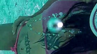 Skinny Teen Shows Huge Toy and Blowjob Fun