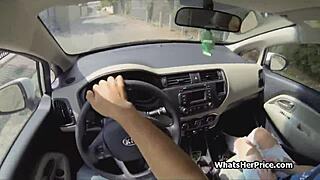 Picking up short-haired blonde for outdoor doggystyle action