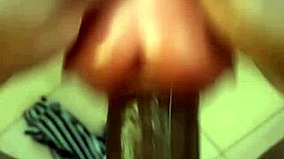 Sneak peek of BBC toy penetrating tight white pussy in dorm