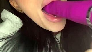 Horny british girl plays solo with toys in vivid pov webcam session