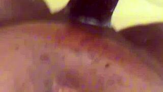 Sneak peek of BBC toy penetrating tight white pussy in dorm