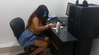 18 Years Old and Studying Computer Classes Scantily Clad! I'm So Hot Right Now!