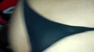 After the party, young babe caught on street couldn’t resist opening legs.