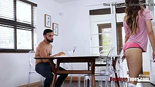 Brunette teen Sofie Reyez endures intense hair pulling, bondage, spanking, and gagging in her submissive contract