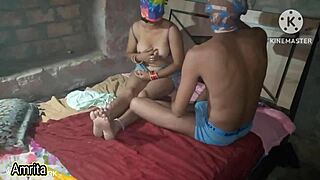 Curvy Bhabhi Pounded Hard at Night in Dorm Bed