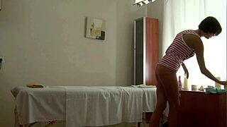 My Client Pushes the Massage to Rough Riding with a College Brunette