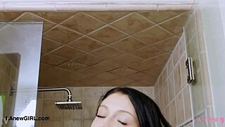 Brunette Bombshell Slips Into Shower Before Casting