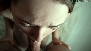 quick blowjob to stepbrother while girlfriend showers