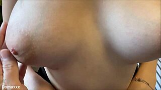 Czech schoolgirl flashes huge boobs outdoors for european teen thrill