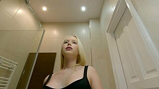 Brazilian Petite Blonde Strips Lingerie for Wild Porn Casting