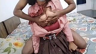 Indian hot school girl loses virginity after class. She takes it hard and loves it.