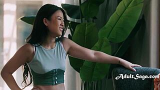 Tiny Asian student sneaks into forbidden affair with her strict professor