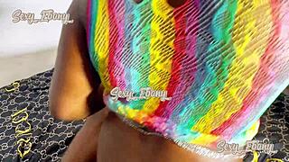 Stepsister squirts during first fucking session