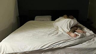 Two cocky lovers fuck the cuckold's wife in front of him at the party, with muff diving and creampie.