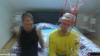 Ever tried a football fan threesome with a huge cock stepson?