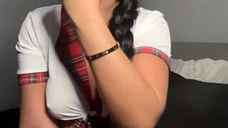 Slutty British Horny Girlfriend Squirts Intensely During POV Masturbation