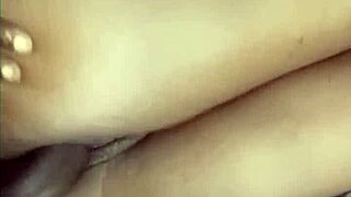 Man, this African teen gets slammed hard and filled with cum in her tight pussy