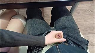 Jerked Off A Classmate's Cock Right During Lecture! How Crazy Is That?