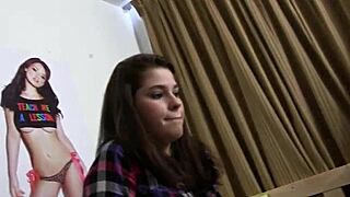 in the dorm, a real teen student gets cum sprayed all over her pussy in a group sex tape