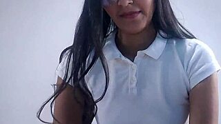 Shy Sexy College Stepsister Fucks Stepbrother in Short Mini Skirt