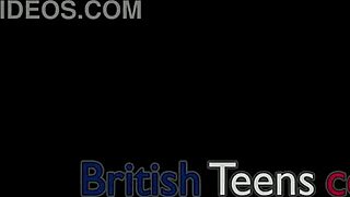 hot british alt college student plays with pussy till she cums, sexy tits and uniform