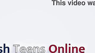 Watch this british student finger her big natural tits and ass in pantyhose foreplay.