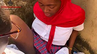 Hey, can this horny school girl ride your big black cock outside class?