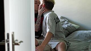 I caught this hot couple banging doggystyle in an Airbnb rental.