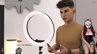 Gamer Girl in Miniskirt and Stockings Surrenders to College Debauchery