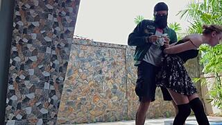 Hottie in Stockings Gets Tied by Rope and Tickled Until She Can't Stop Laughing