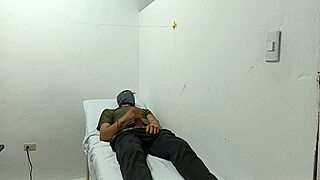 I'm such a kinky doctor, stroking my cock hard in the hospital office while at work. Pure thrill!